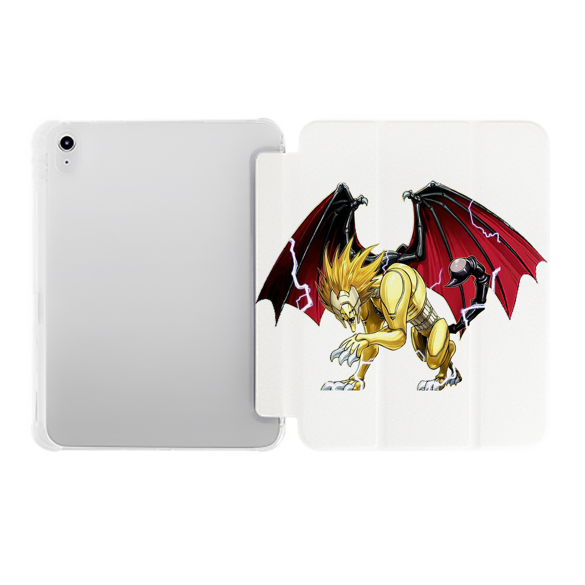 （画像用） 遊☆戯☆王 Yu-Gi-Oh! IPad ケース ペン収納付き 三つ折りスタンド PUレザー×シリコン 対応機種9.5/10.5/10.9インチ